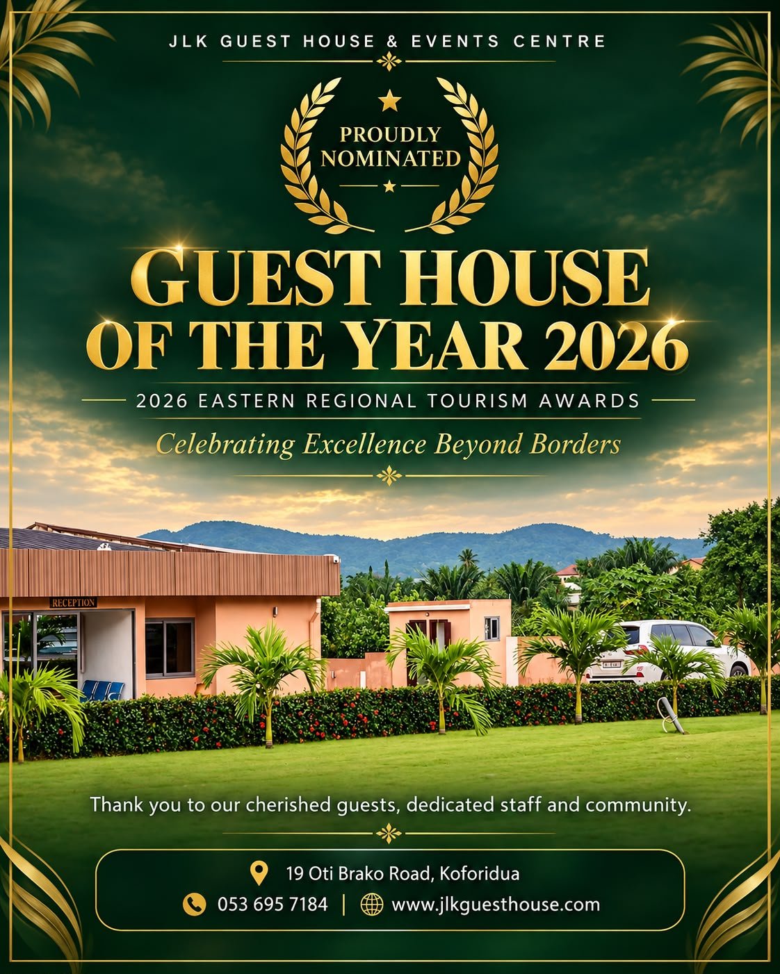 PROUDLY NOMINATED: GUEST HOUSE OF THE YEAR 2026 PROUDLY NOMINATED: GUEST HOUSE OF THE YEAR 2026